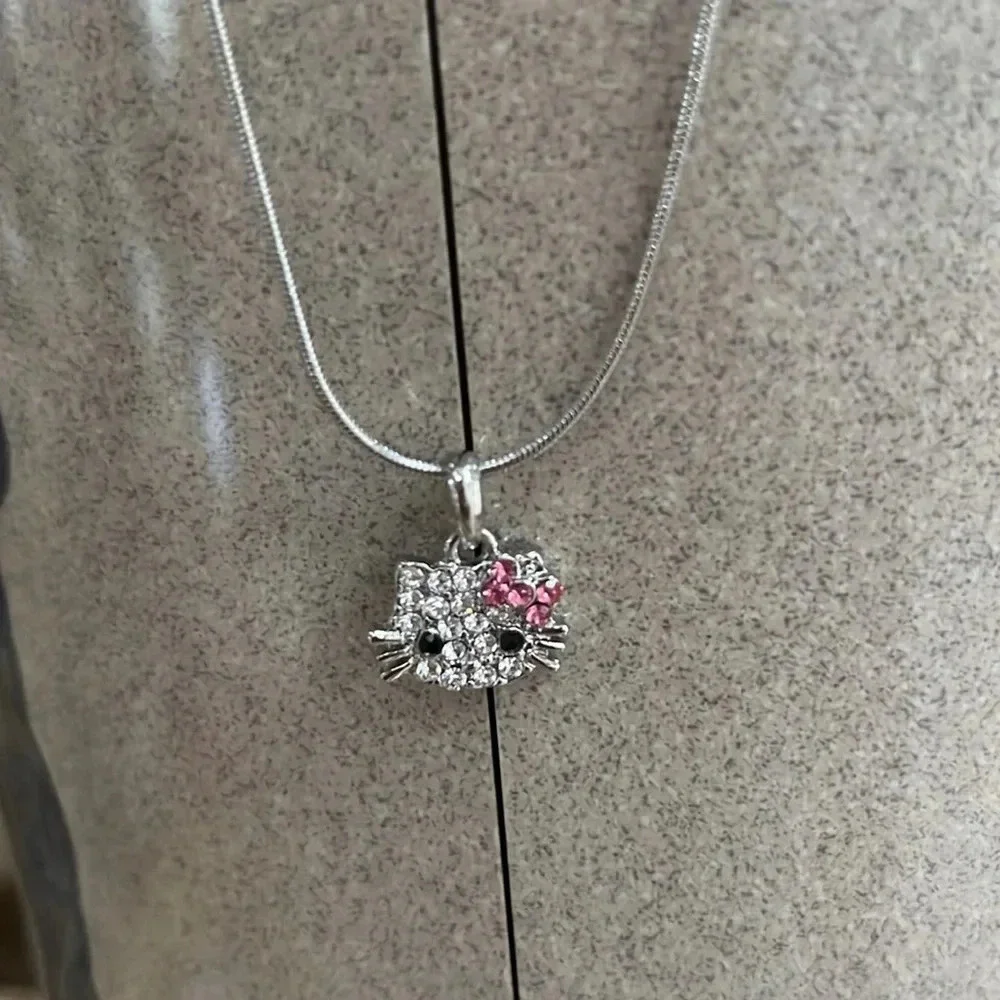 New Stainless Steel Hello Kitty Necklace 18” inches long